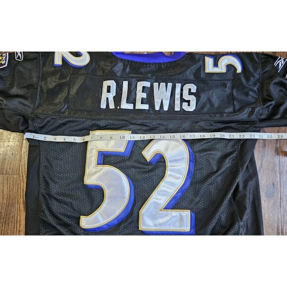 Ray Lewis #52 Baltimore Ravens NFL Reebok On Field Jersey Sz 50 Black - Picture 6 of 10